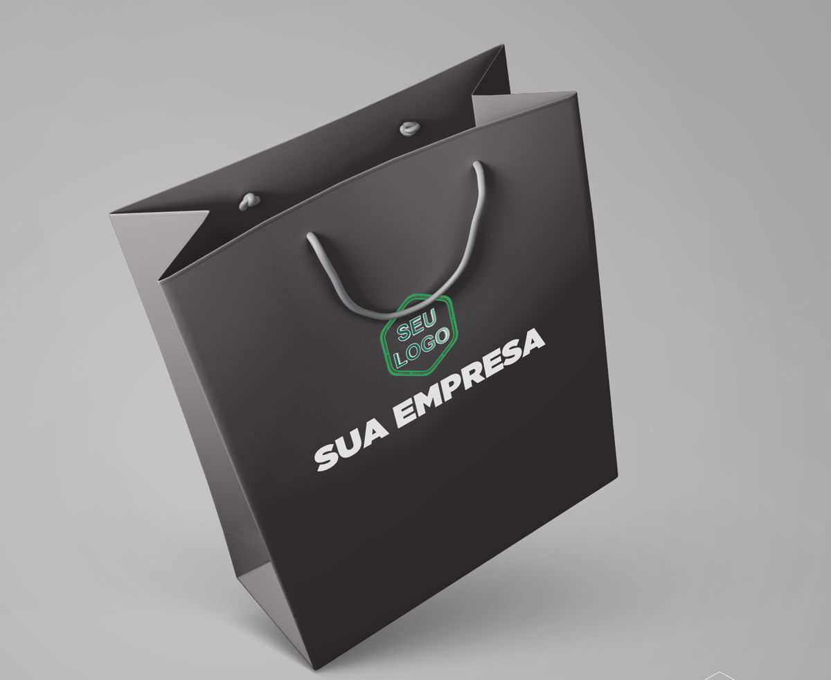 Sacolas personalizadas premium sacolas de papel couche com Hot Stamping