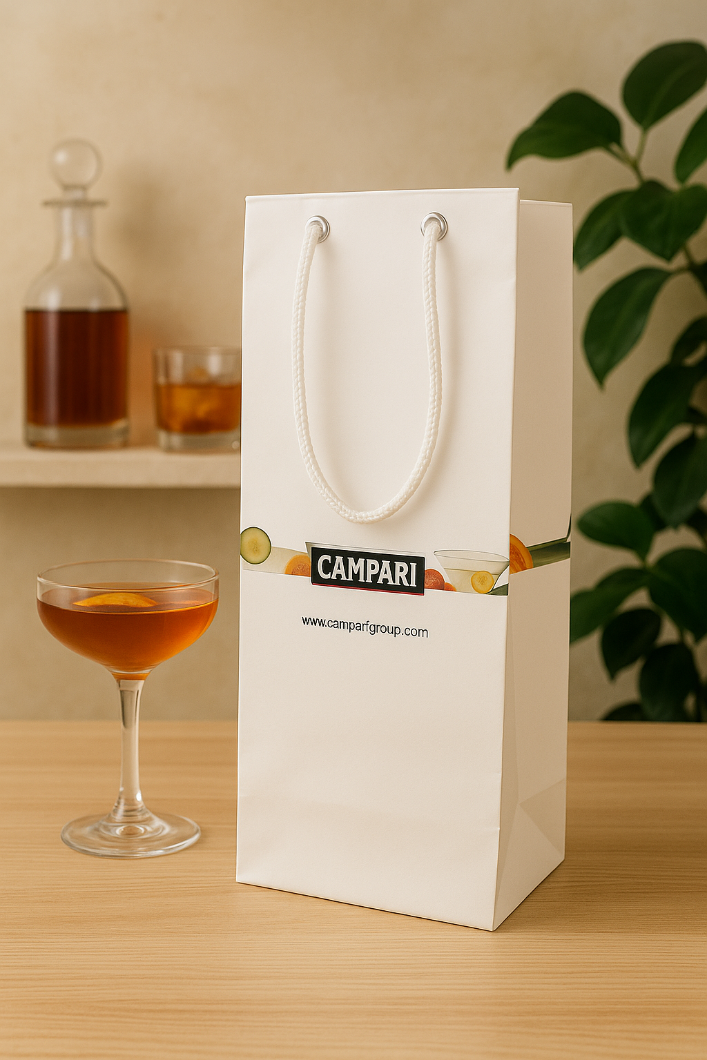 Sacola em Papel Offset para Eventos de Vinho