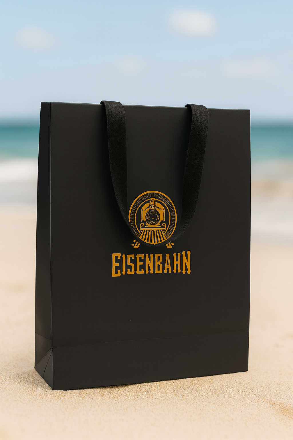 Sacolas de papel personalizadas, formatos especiais para garrafas de vinho, com acabamento Hot Stamping