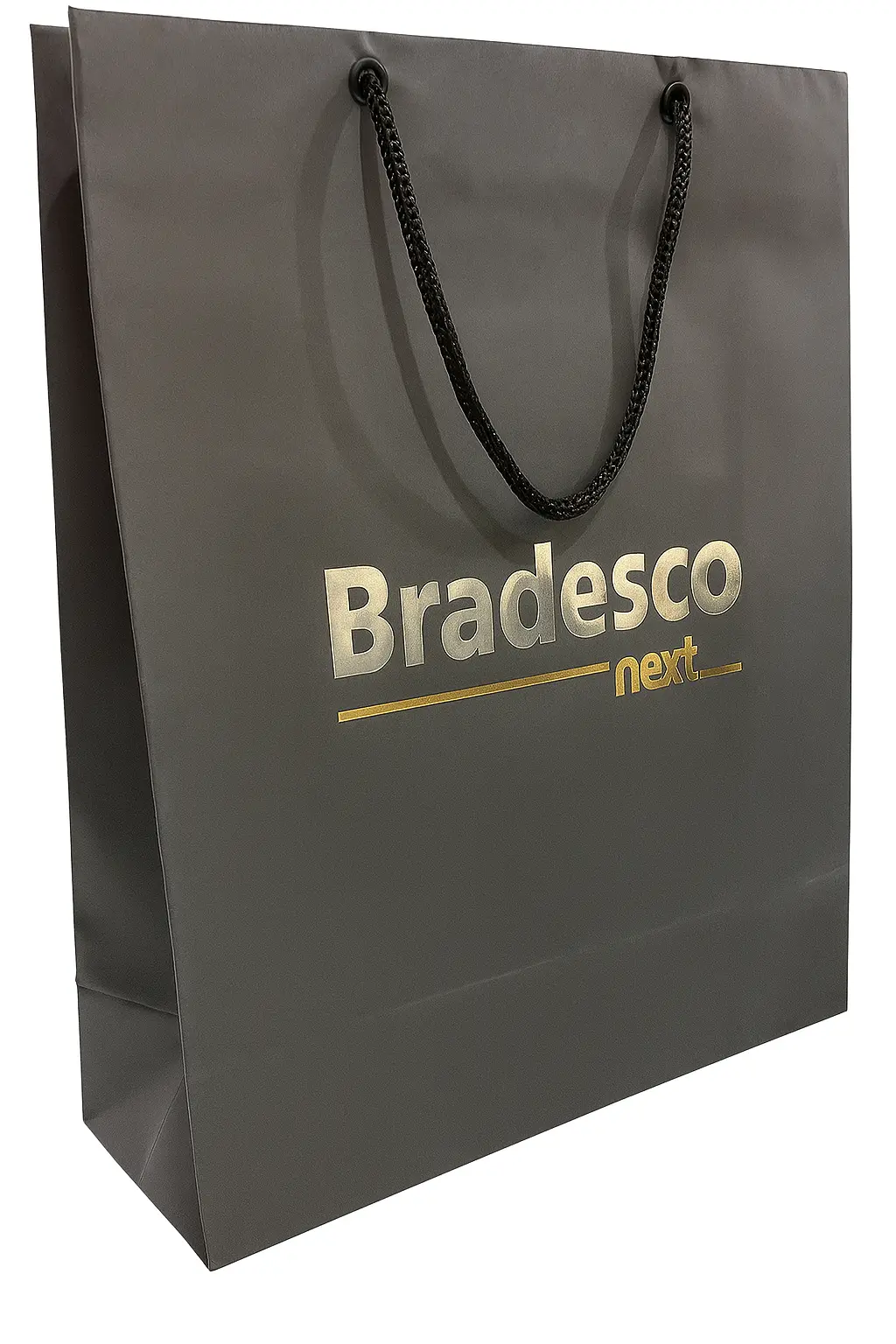 Sacola com laminação fosca e verniz UV localizado