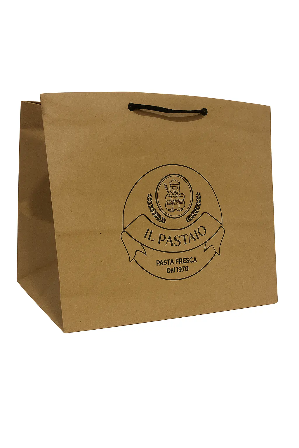 Sacola kraft para delivery com base larga