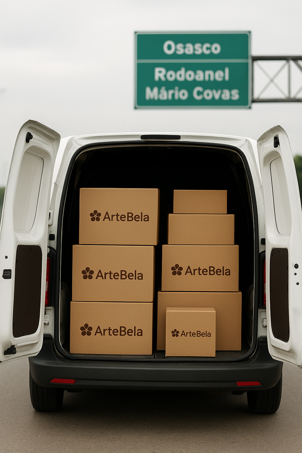 Entrega expressa de sacolas personalizadas ArteBela em Osasco via Rodoanel.