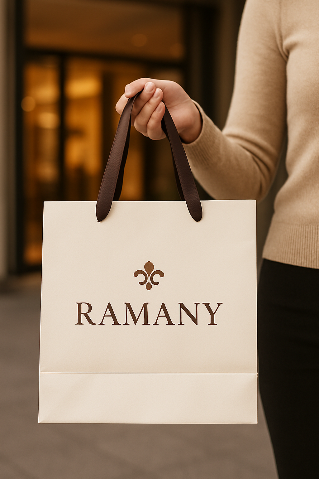 Sacola de papel de alta qualidade para o comércio sofisticado de São José do Rio Preto.